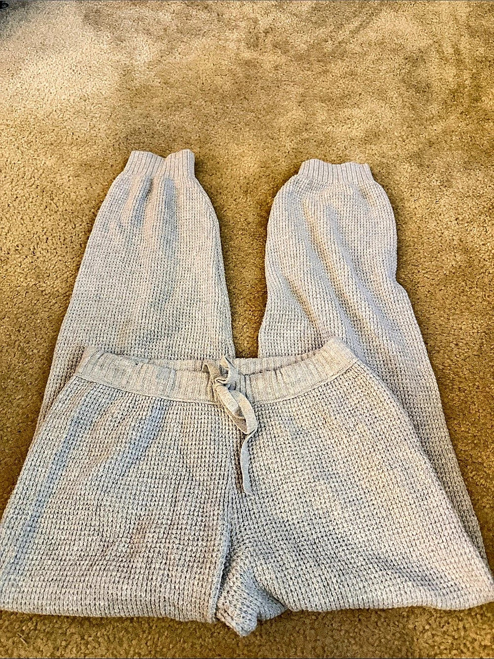 Aerie Gray Knit Jogger Pants Size Small